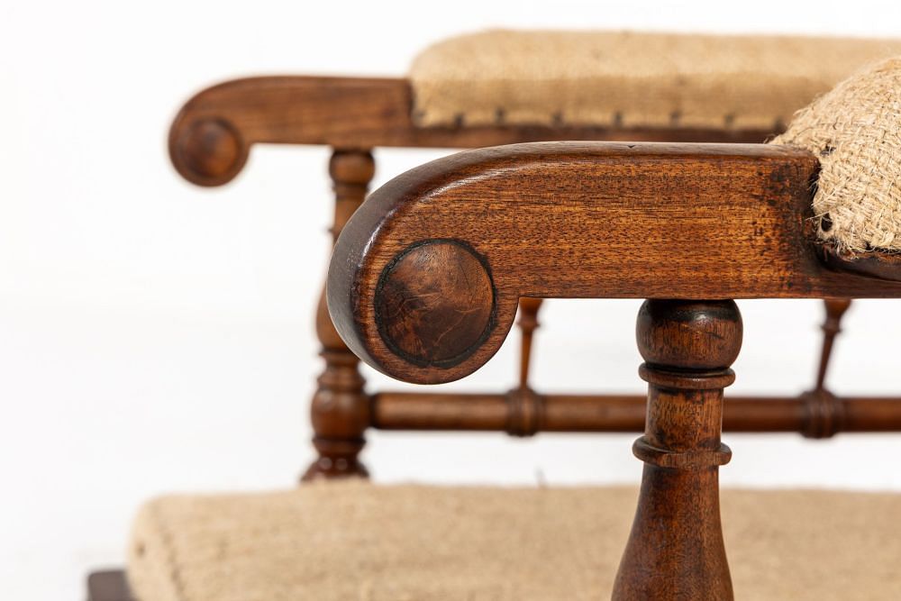 19th Century English Mahogany Turned Spindle Armchair CH0640636
