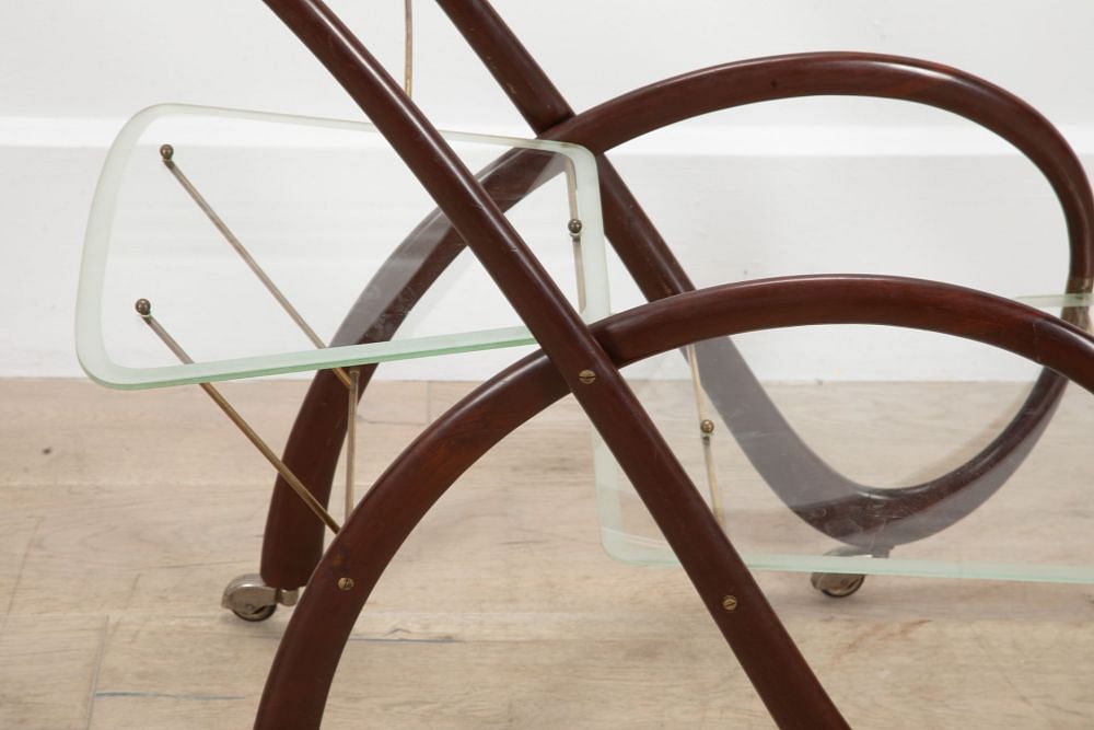 20th Century Brass Drinks Trolley by Guetano Pizzi TS4638219