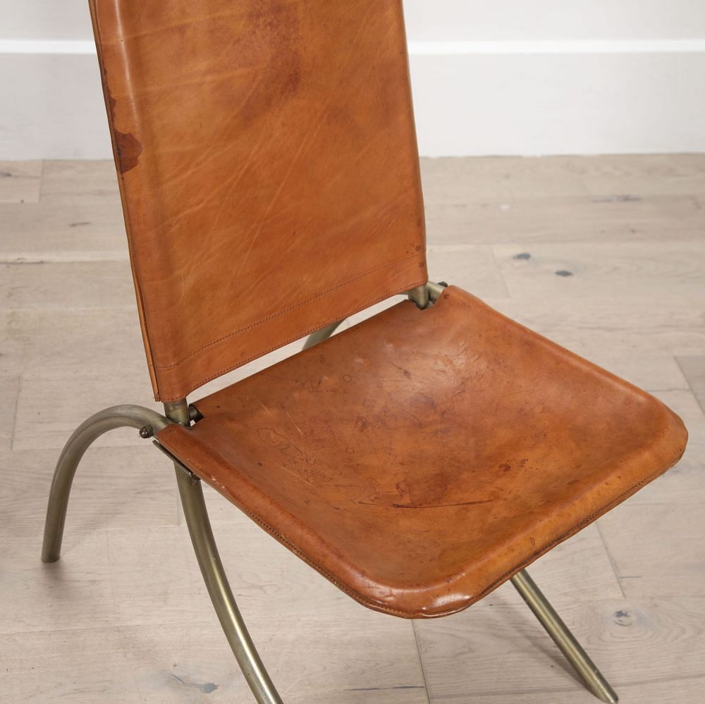 Pair of Mid-Century Italian 'Sedia Jacaré' Folding Chairs by Gabriella Crespi CH2933561