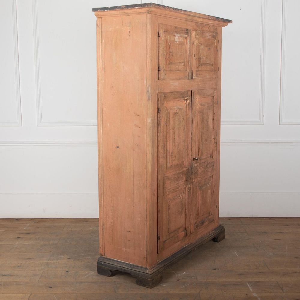 19th Century Italian Cupboard in Original Ochre Paint CU7531175