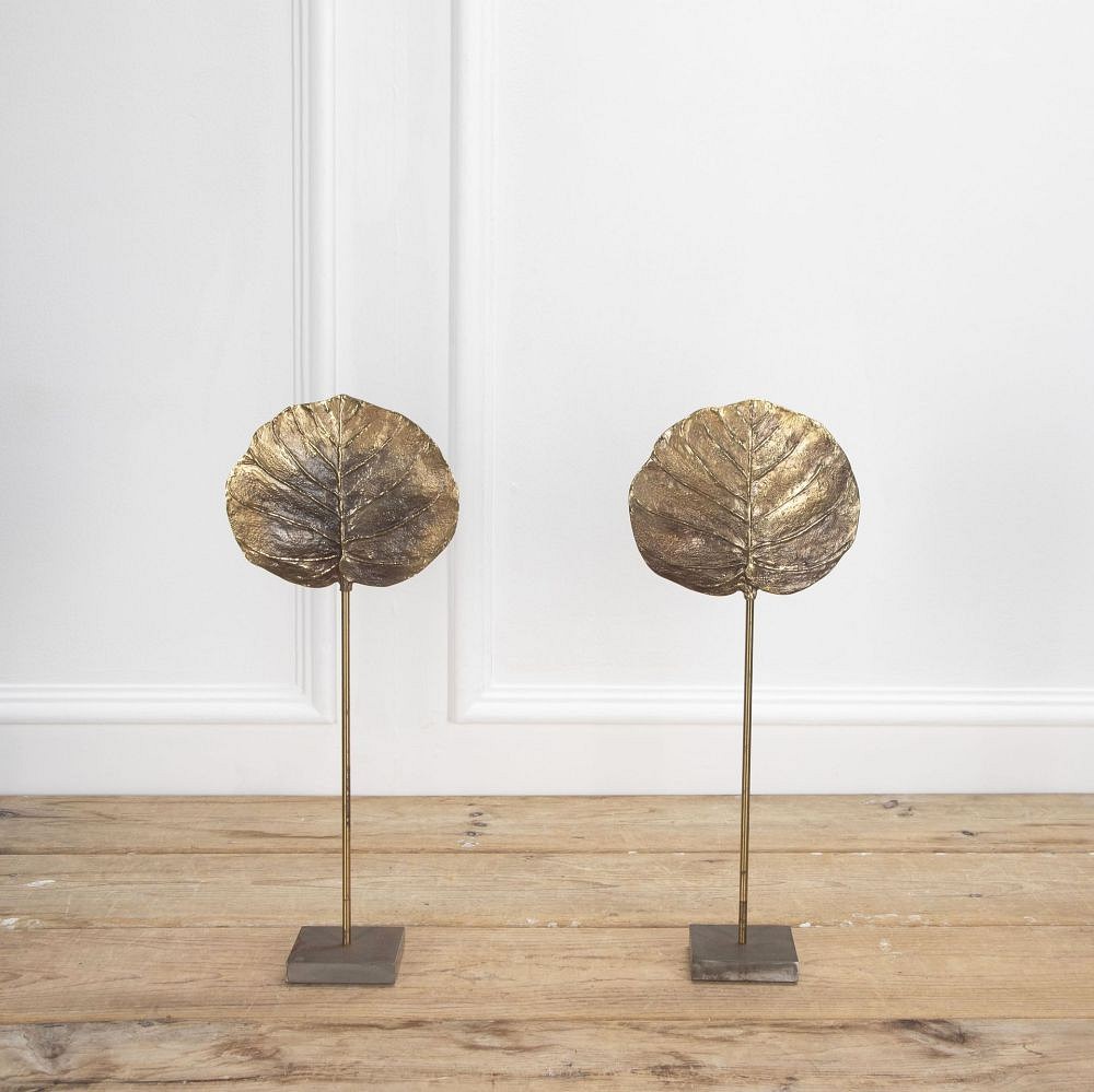 Pair of Large Gilt Bronze Leaf Castings by Chrystaine Charles DA2933566