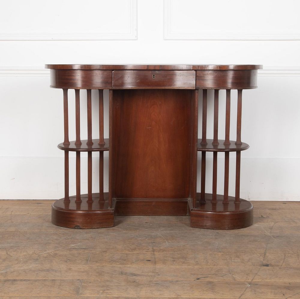 Early 20th Century Edwardian Mahogany Skeleton Kidney Desk DB6330122