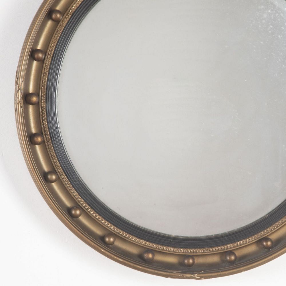 SALE: 20th Century Regency Style Gilded Convex Mirror MI8033174