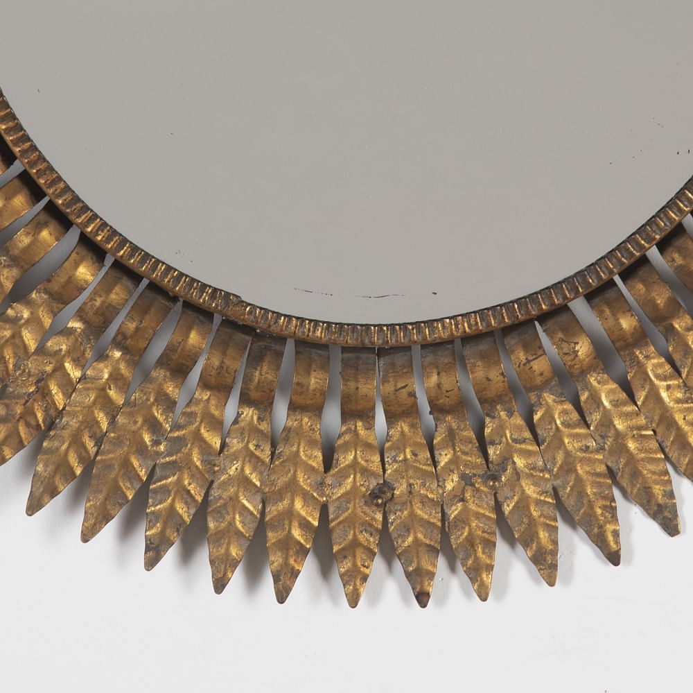 20th Century Spanish Gilt-metal Sun Mirror MI3423704