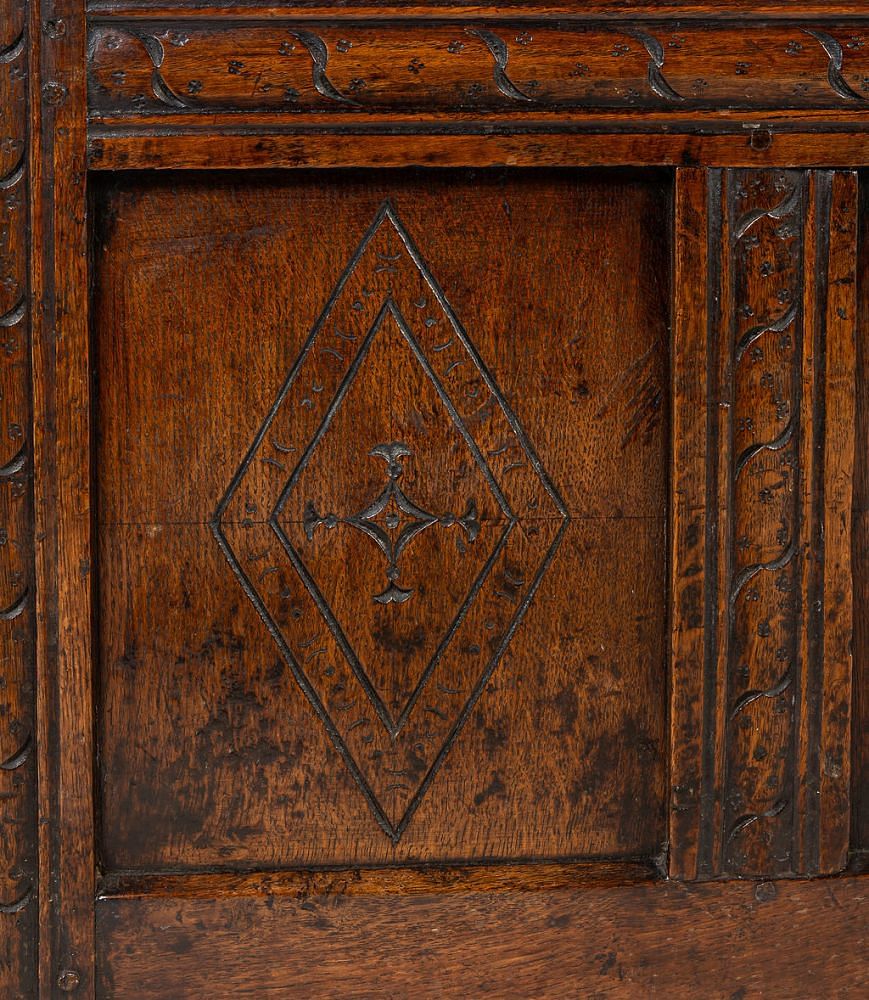 17th Century English Carved Oak Coffer CB0643157