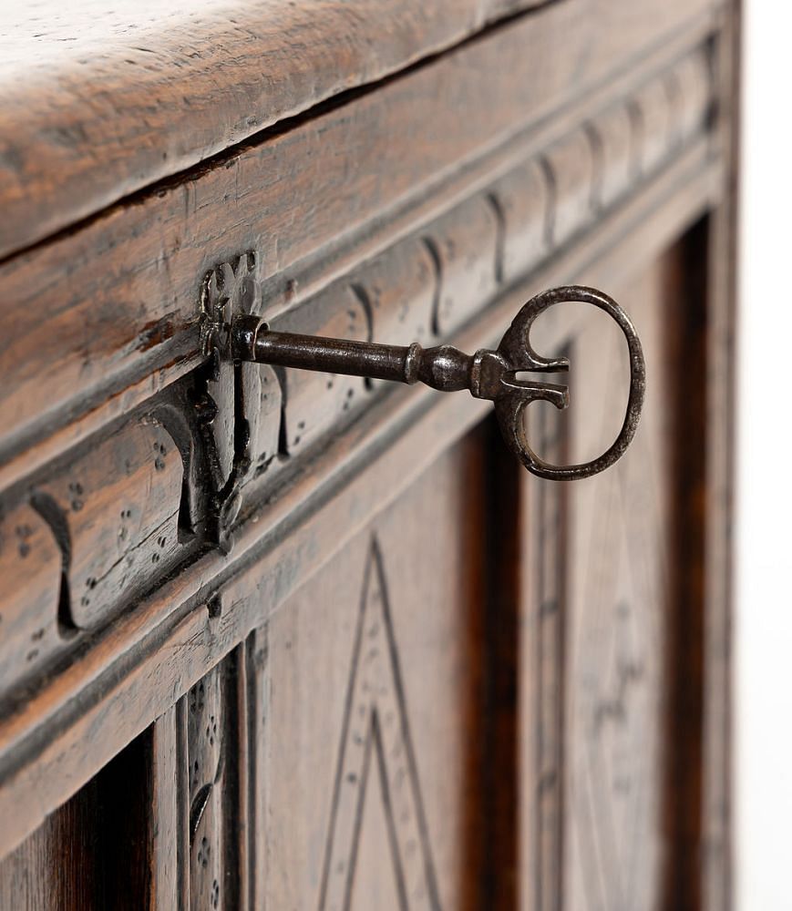 17th Century English Carved Oak Coffer CB0643157