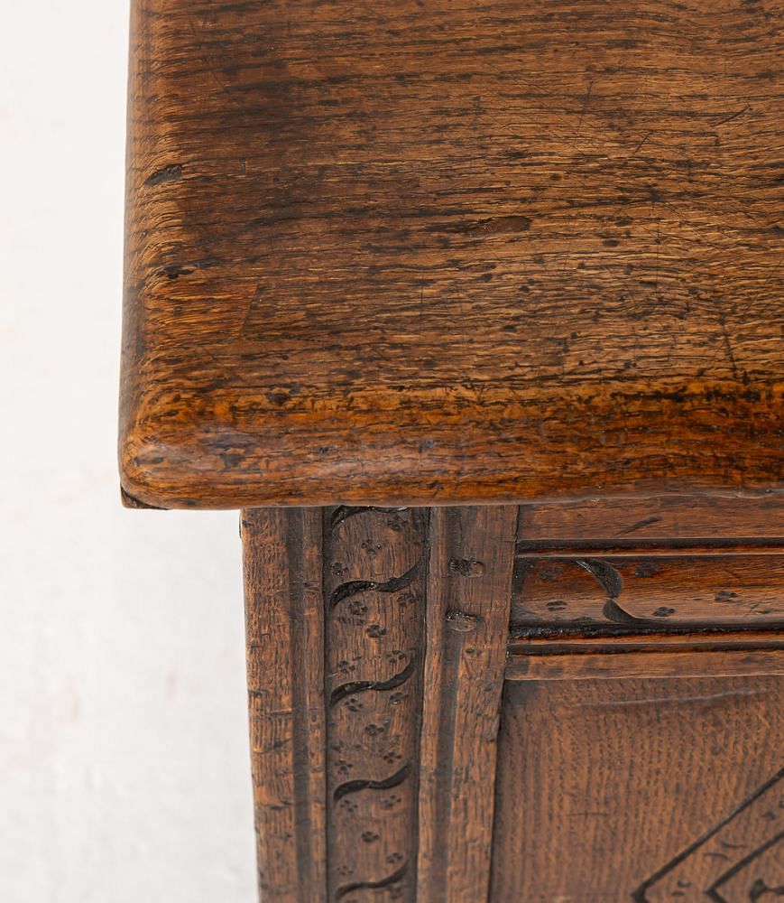 17th Century English Carved Oak Coffer CB0643157