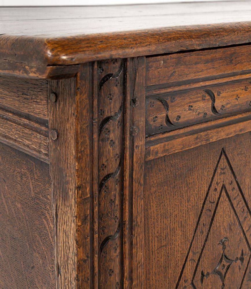 17th Century English Carved Oak Coffer CB0643157
