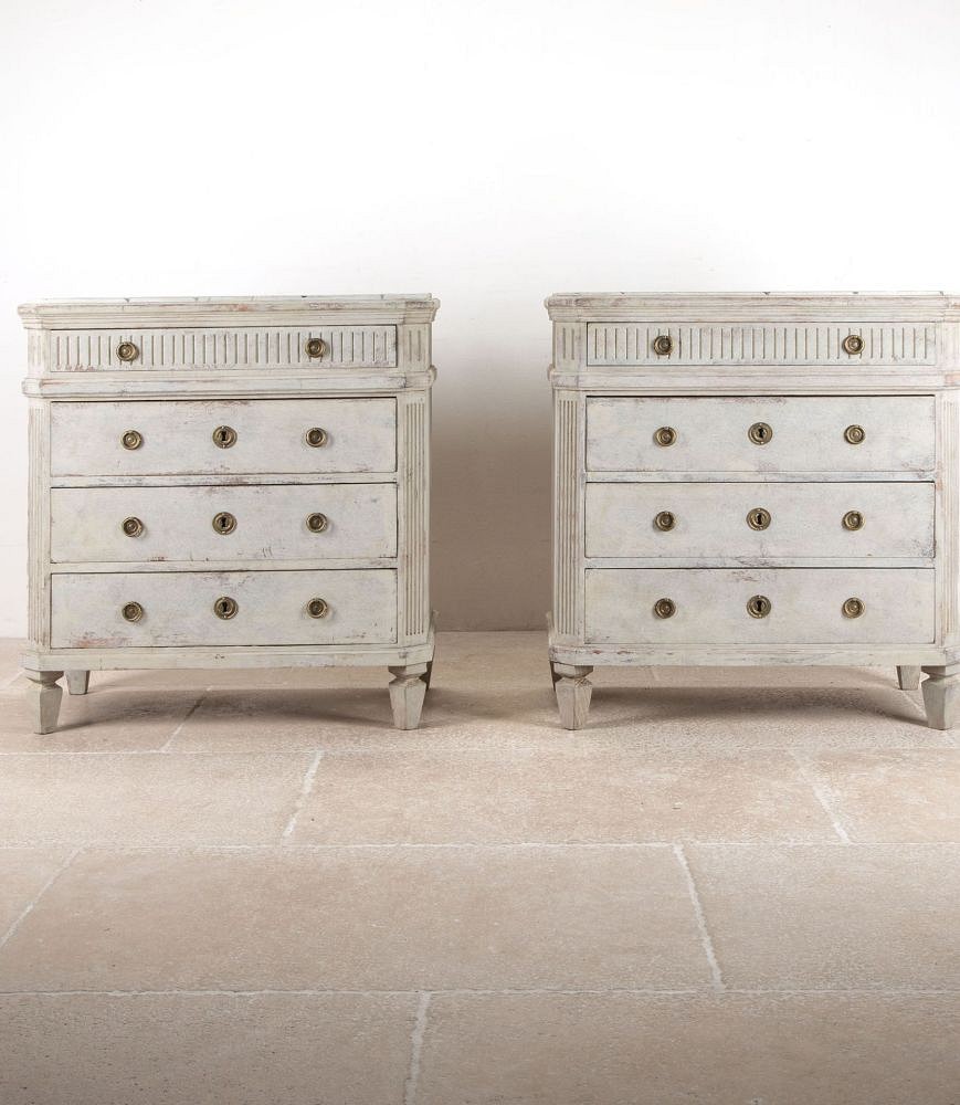 Pair of 20th Century Swedish Gustavian Style Chests of Drawers CC1342379