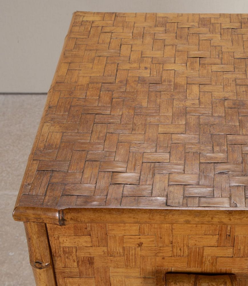 Mid-Century Italian Bamboo and Palm Commode CC4343538