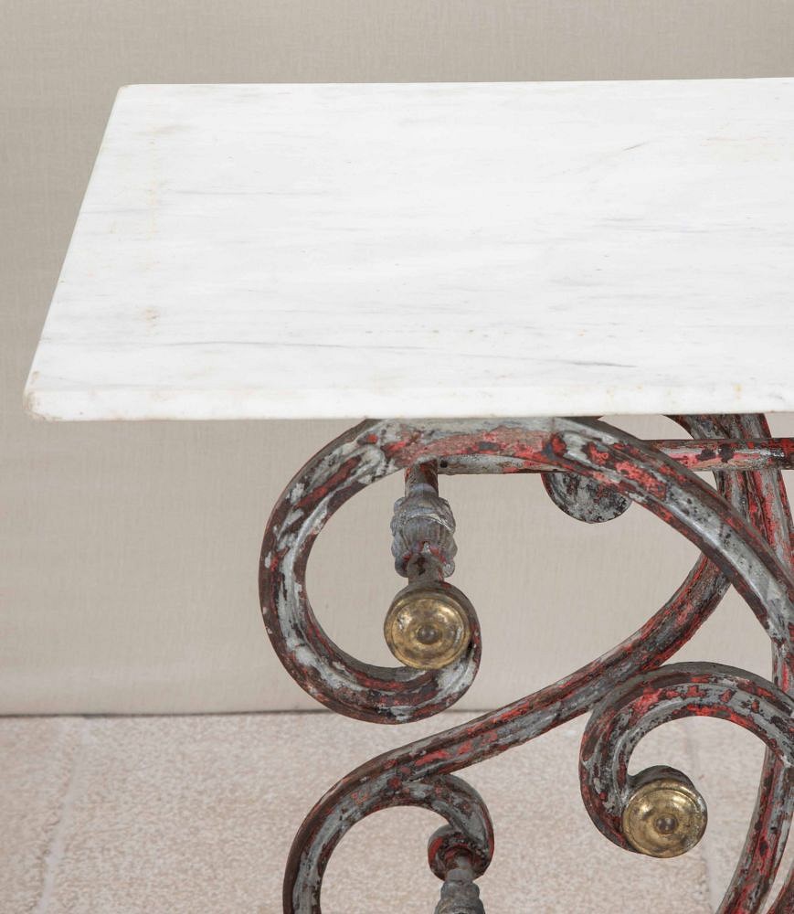 19th Century French Butchers Table with Marble Top CO3242963