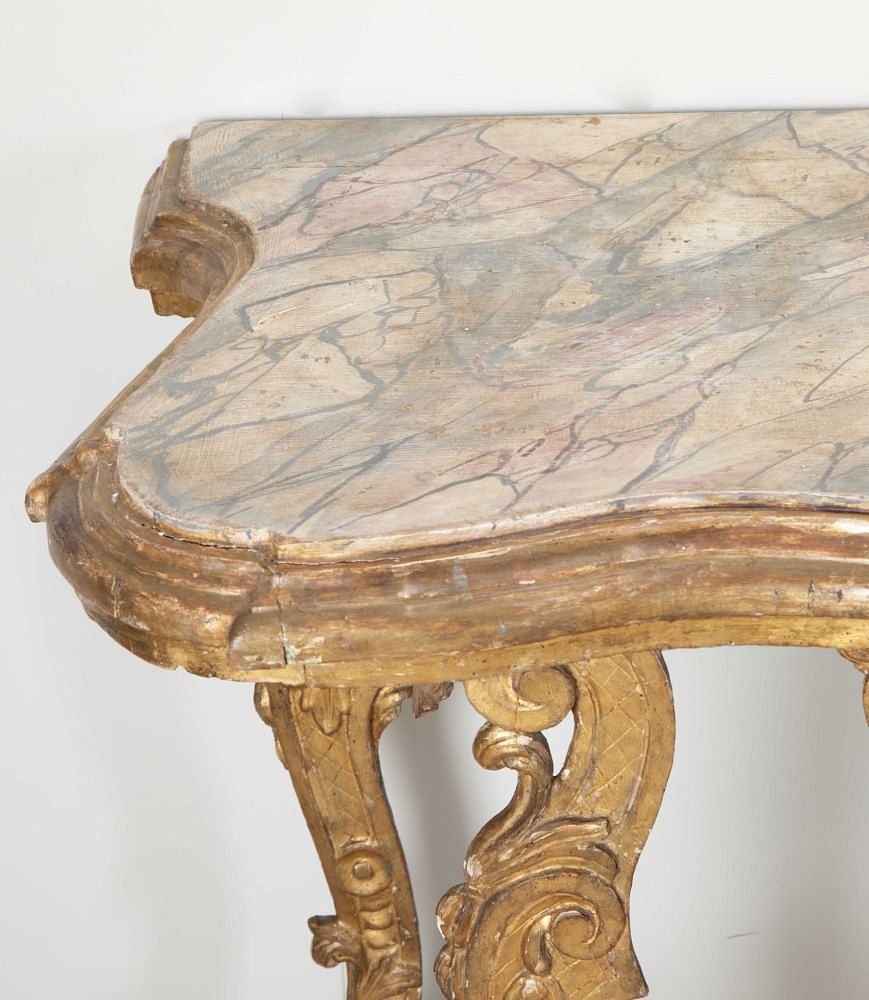 Pair of Late 17th Century Italian Carved Giltwood Console Tables CO6542547
