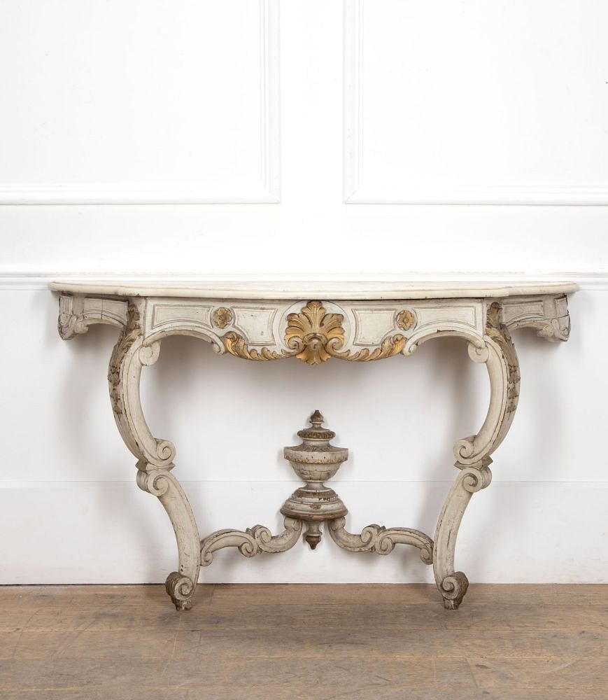 19th Century French Marble Topped Console Table CO8039863