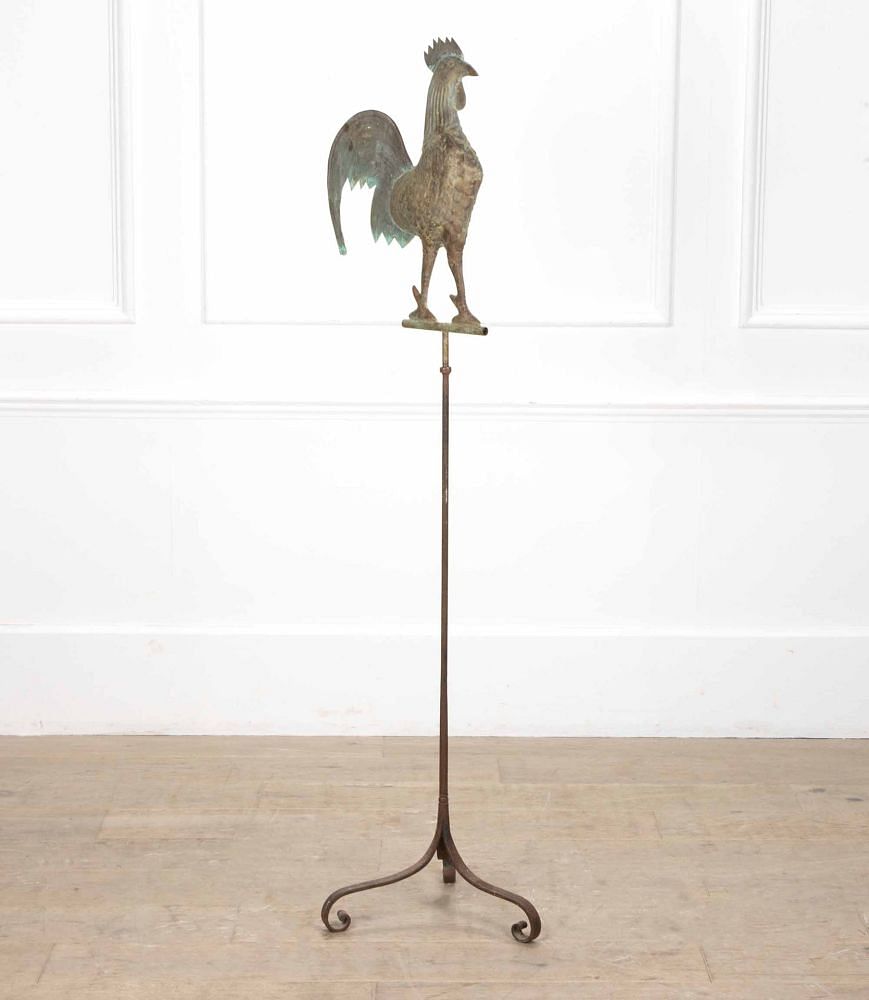 20th Century French Copper Cockerel Weathervane Sculpture DA1540039