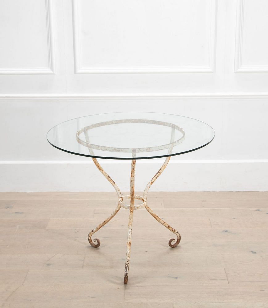 Contemporary Garden Table with Glass Top DA2035628