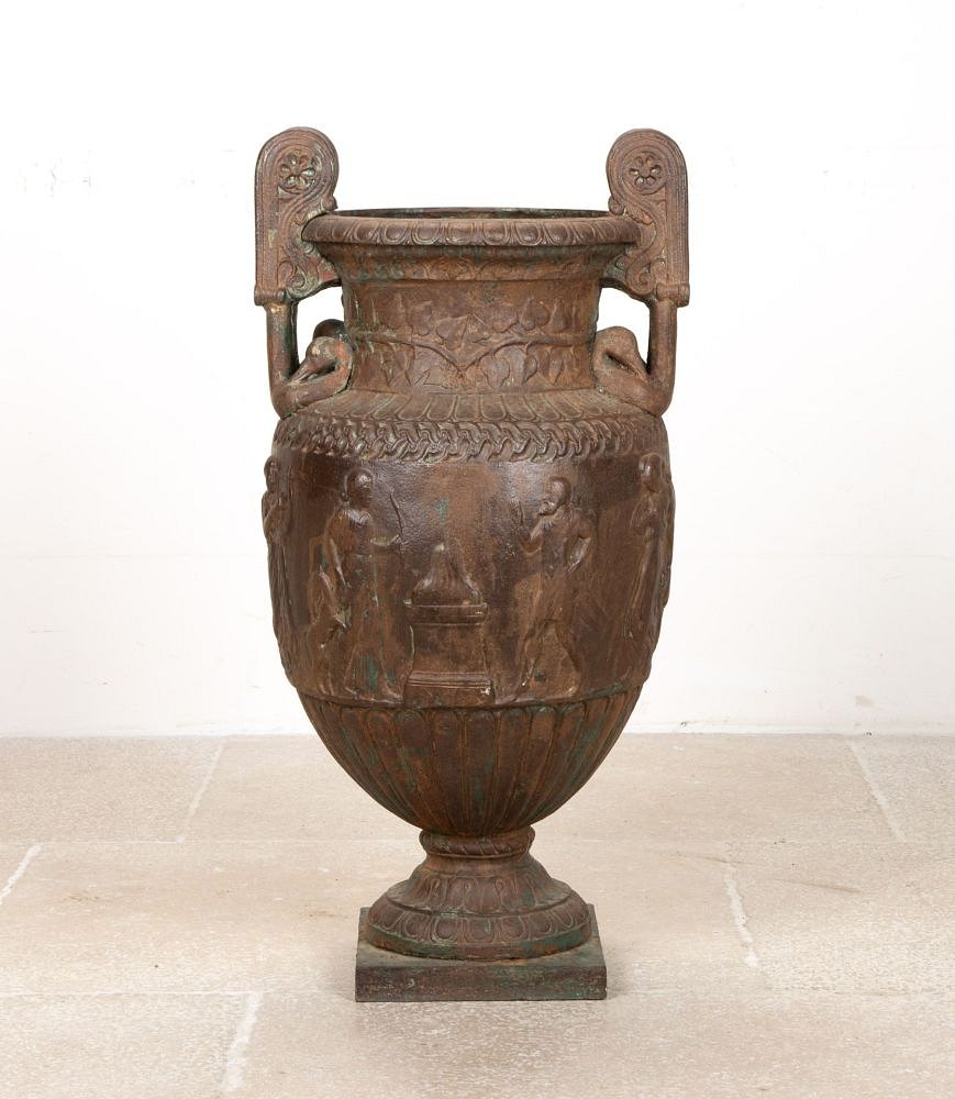 Large 19th Century Neo-Classical Cast Iron Urn DA4342255