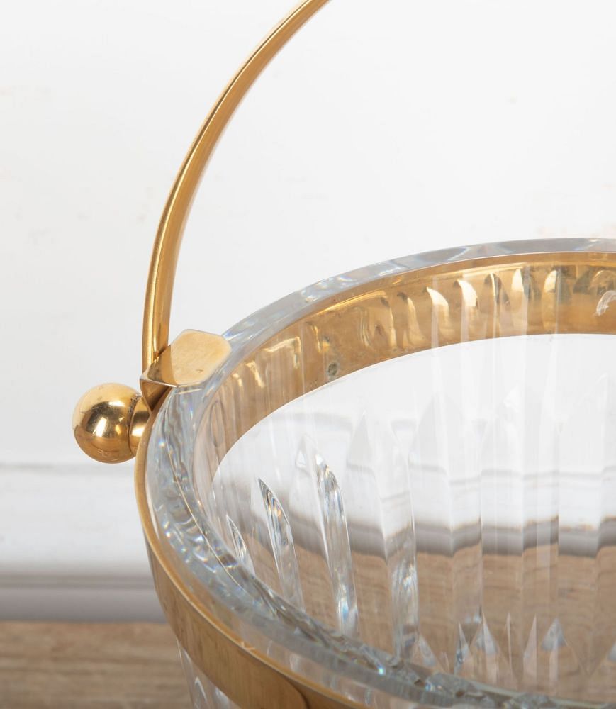 Mid-Century Baccarat Crystal and Gold Plated Ice Bucket DA5834596
