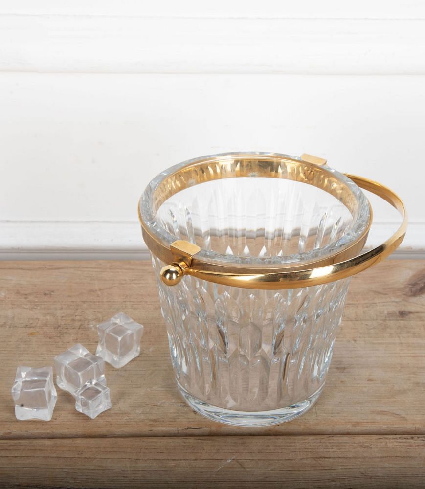 Mid-Century Baccarat Crystal and Gold Plated Ice Bucket DA5834596