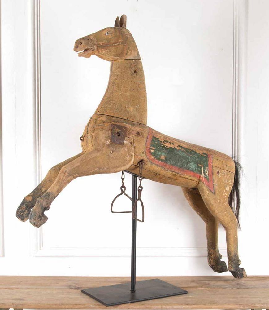 19th Century French Wooden Folk Art Horse DA6013705