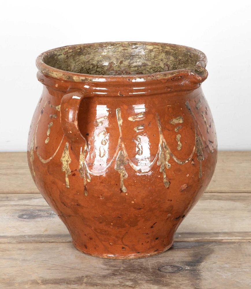19th Century French Glazed Terracotta Oil Jar DA7542220
