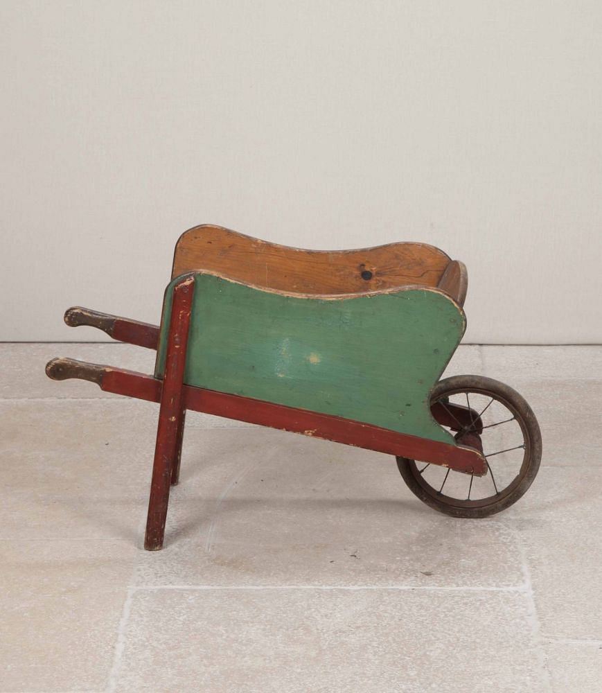 Early Victorian Wheelbarrow in Original Green Paint GA2043112