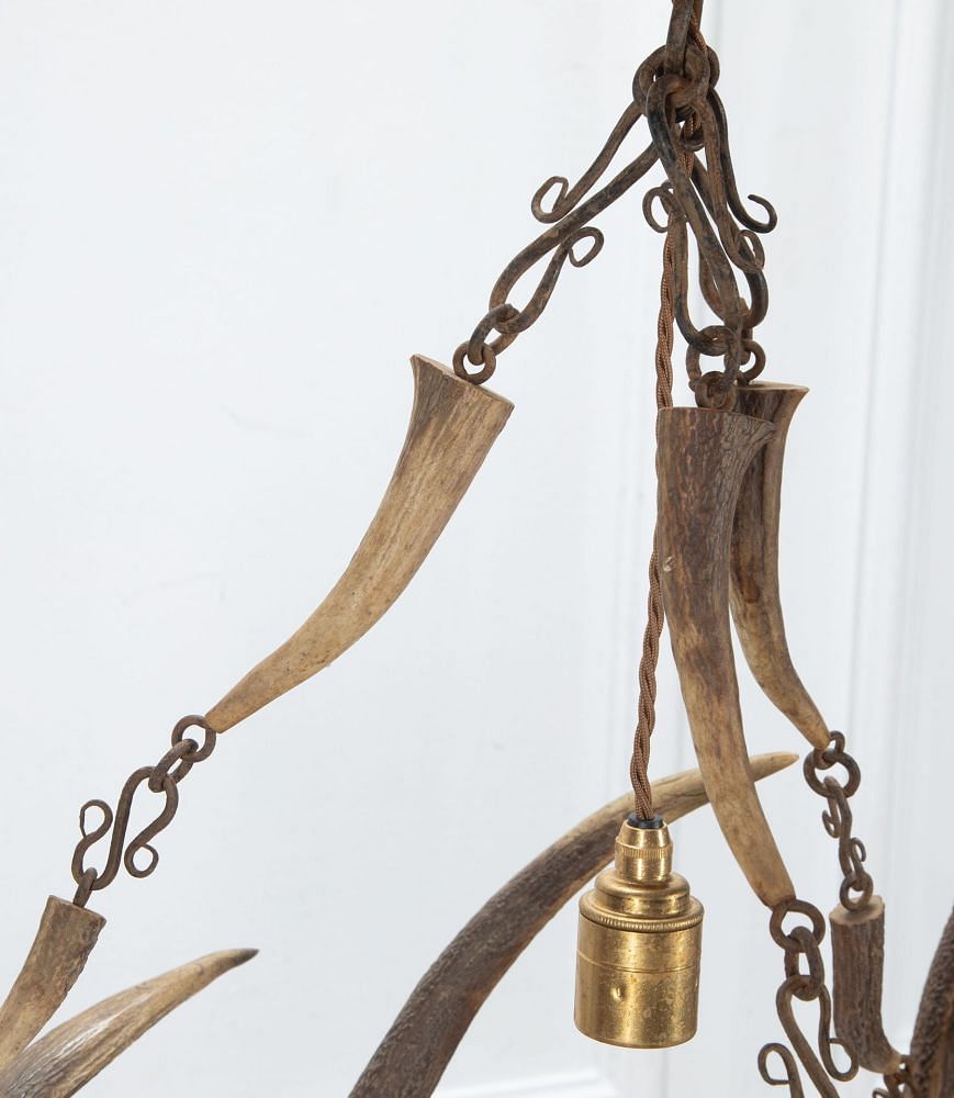 20th Century Hanging Antler Chandelier LC151945