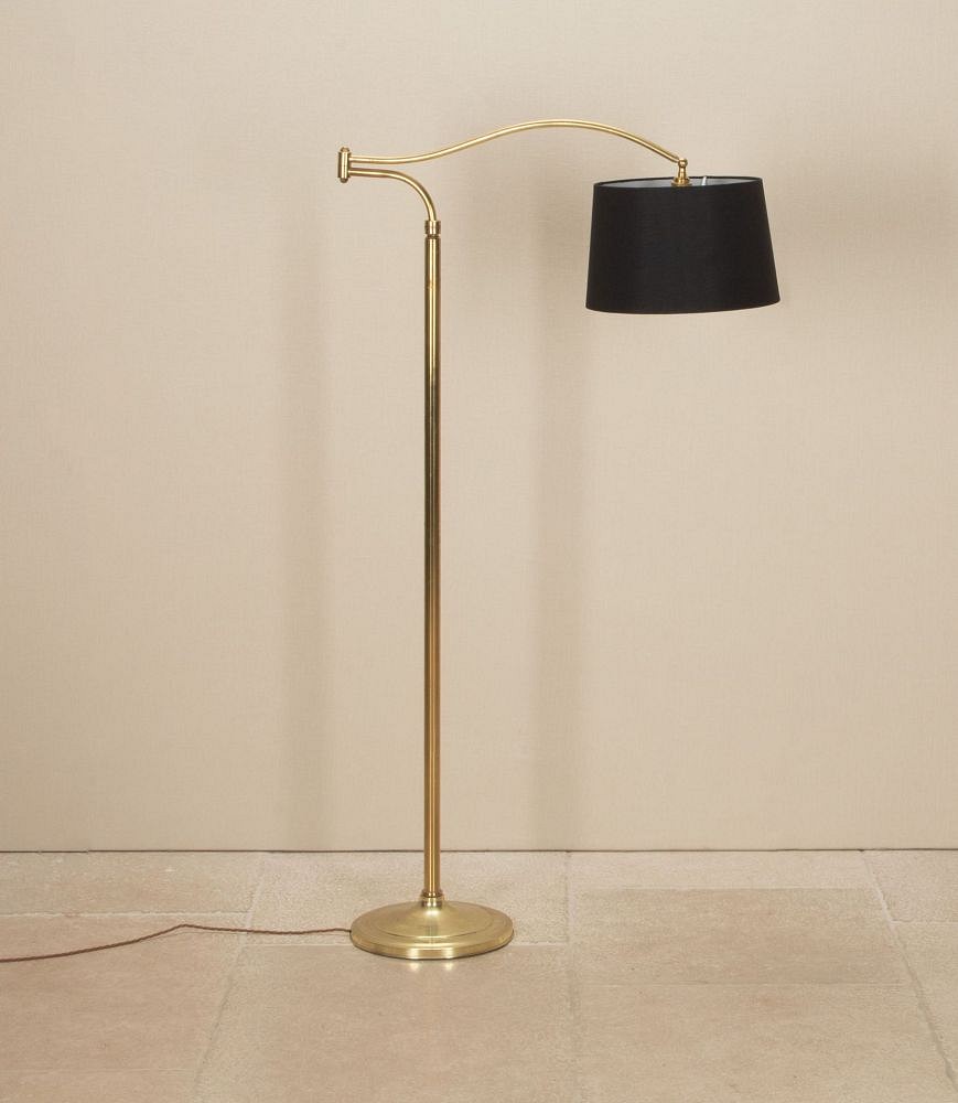 Mid-Century Italian Brass Swing Arm Floor Lamp LF4843625