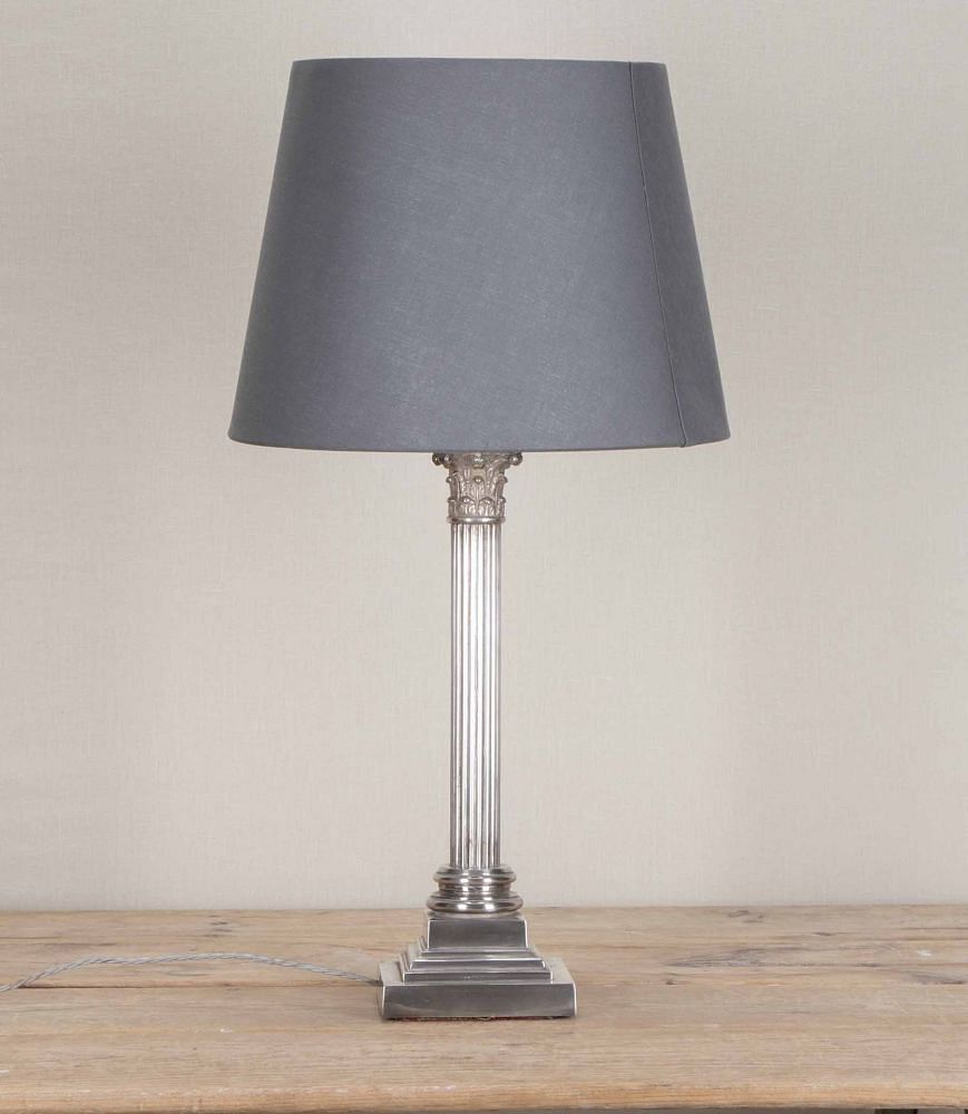 20th Century Silver Plated Corinthian Column Table Lamp LT3842792
