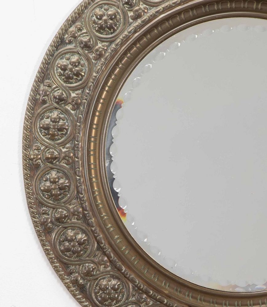 Pair of 20th Century Edwardian Circular Sorcerers Mirrors MI8039752