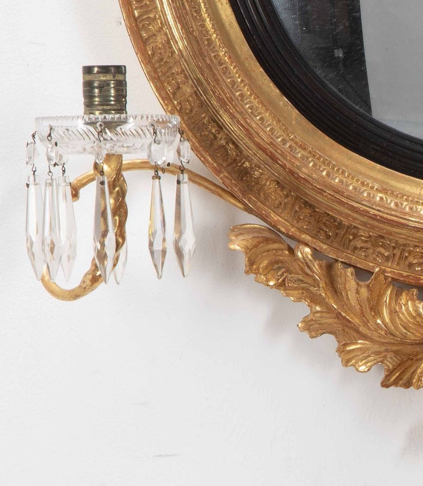 Small English Regency Convex Mirror MI8039844