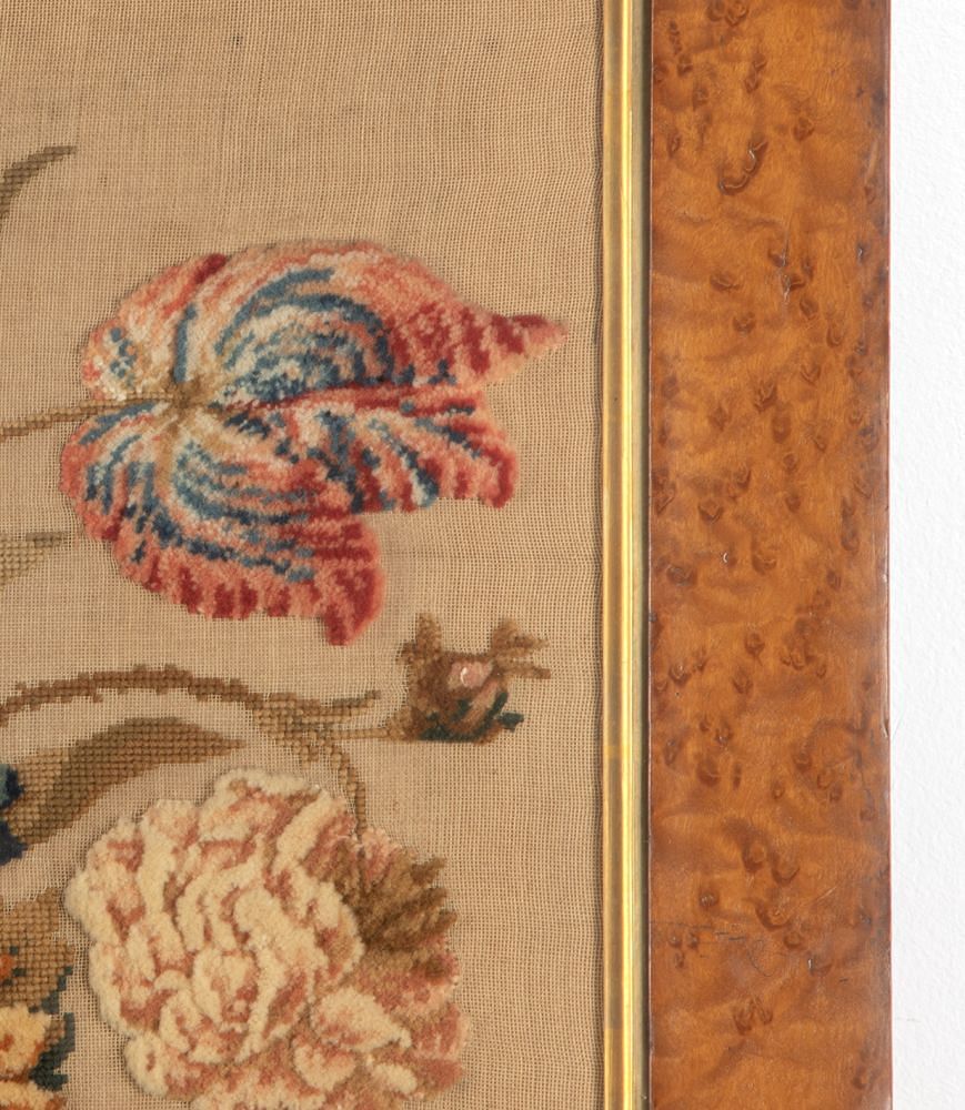 19th Century English Floral Woolwork Picture WD0537844