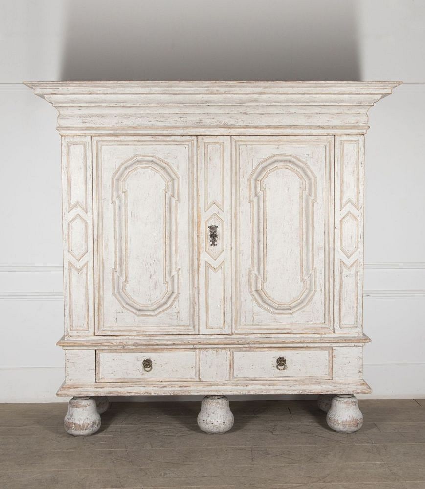 Large 18th Century Swedish Baroque Cabinet CU6023930
