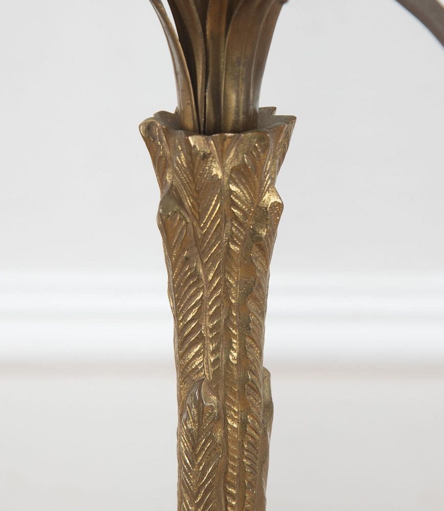 Pair of 20th Maison Charles Bronze Palm Tree Lamps LT6534944