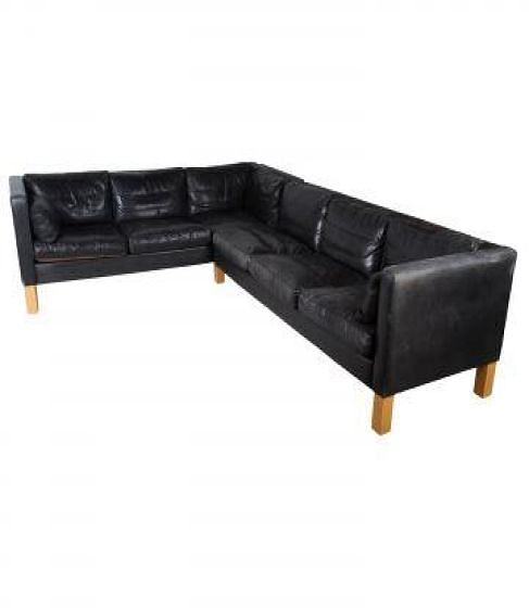 1970's Danish Leather Sofa SB011983