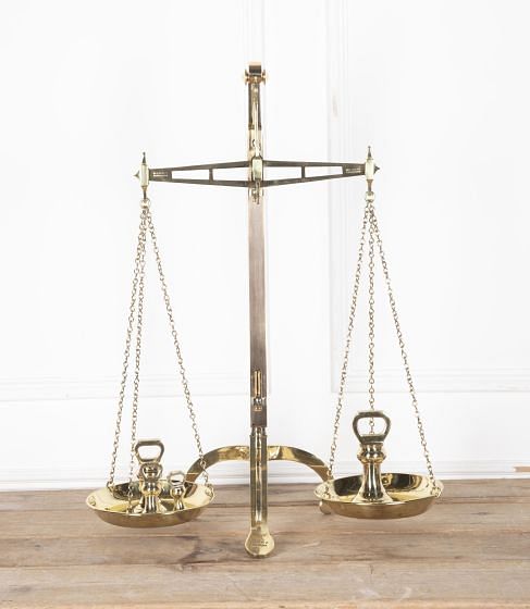 19th Century Brass Avery Bankers Scales DA6330716