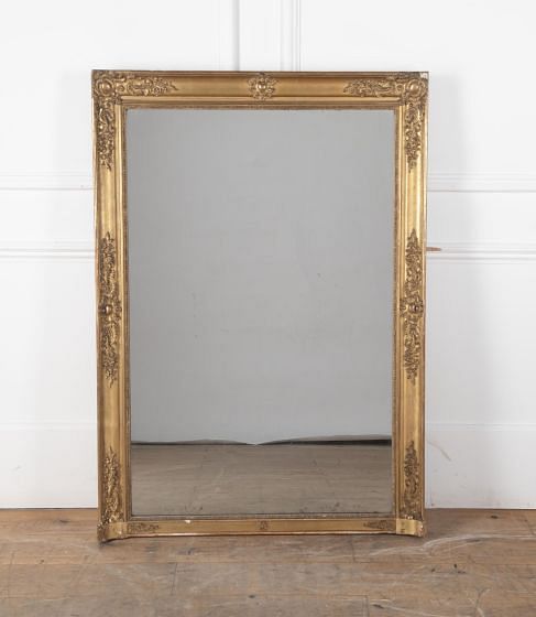 19th Century French Gilded Overmantle Mirror MI8530658