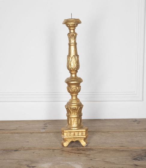 19th Century French Giltwood Pricket Candlestick DA7231599