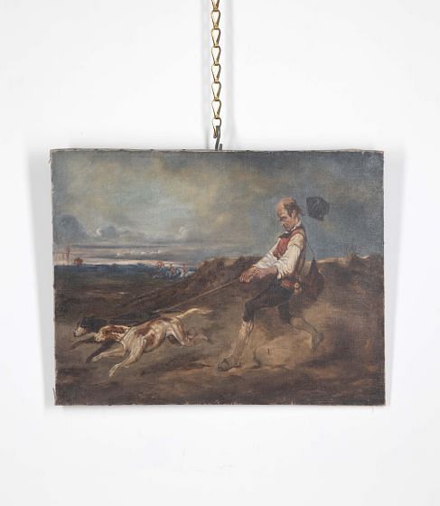 19th Century Oil On Canvas 'Valet de Chiens' WD1528764