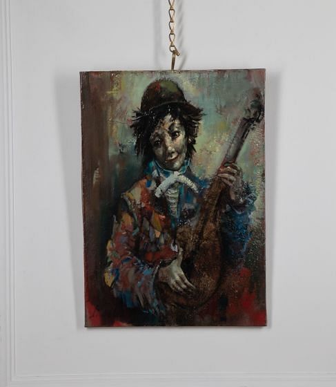 20th Century Portrait of A Clown By Marc Selva WD1531375
