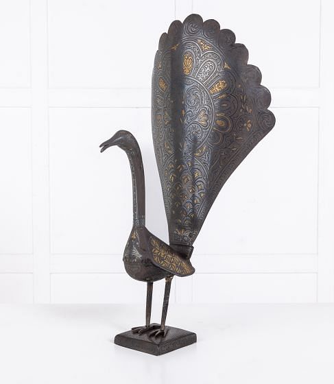 19th Century Qājār Steel Peacock DA0625076