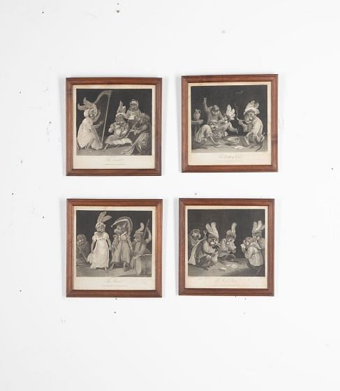 19th Century Set of Four Engraved Lithographs WD8231287