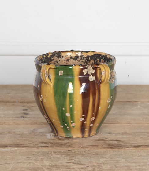 19th Century Stripe Glazed Pot DA2329650