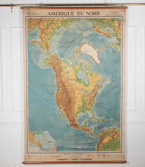 20th Century Belgian University Map of North America WD8029388