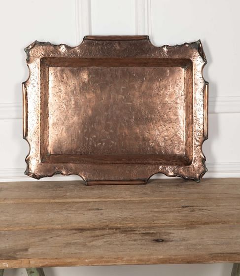 20th Century English Hammered Copper Serving Tray DA5829471