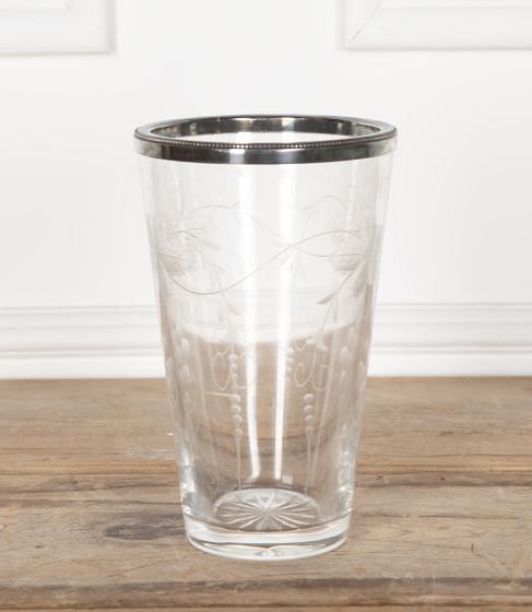 20th Century French Engraved Glass Wine Bottle Holder DA8530185