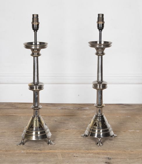 20th Century French Nickel Table Lamps LT2128290