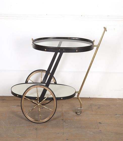 20th Century Italian Oval Bar Cart TS4622387