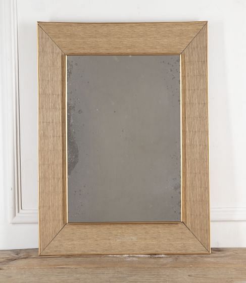 20th Century Textured Wood Framed Mirror MI3026275