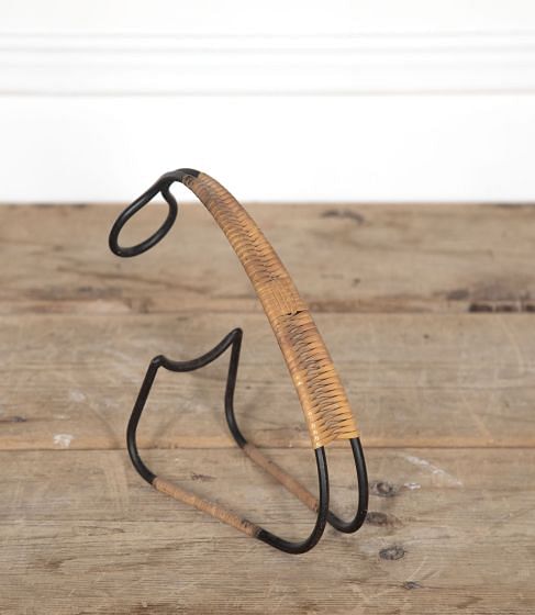 20th Century Vintage Metal and Rattan Bottle Holder by Laurids Lonborg DA2931317