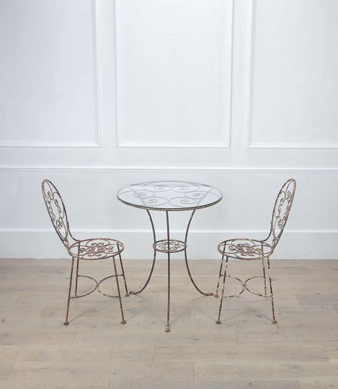 20th Century Metal Table and Chairs Set 34192